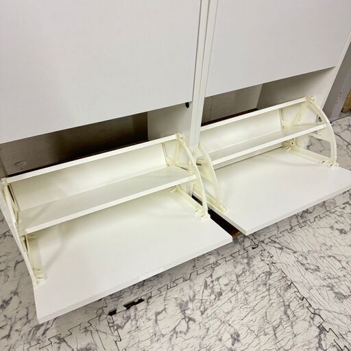 19837 IKEA 2段シューズボックス 2個セット ◇大阪市内・東大阪市他 6,000円以上ご購入で無料配達いたします！◇ ※京都・高槻・枚方方面◇ 神戸・西宮・尼崎方面◇生駒方面、大阪南部方面 それぞれ条件付き無料配送あり！ - 収納家具