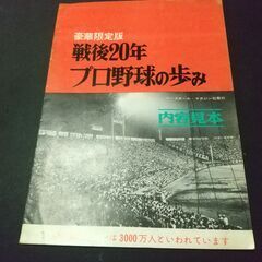 戦後20年　プロ野球の歩み　内容見本　パンフレット