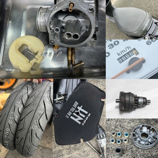 ⭐️AF34.Dio快速2スト⭐️前後タイヤ・バッテリー・プラグなど新品