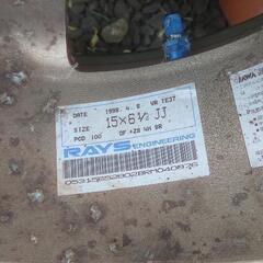 RAYS TE37 15inch 6.5J PCD100 4穴 2本
