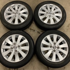 水戸☆手渡しのみ☆155/65R14 屋内保管 バリ山VRX2 2021年製アルミ