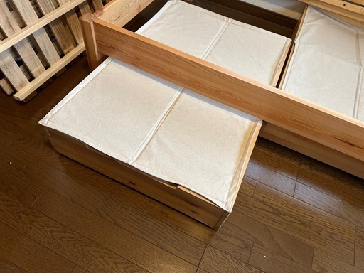 取引中: 無印良品 パイン材 シングルベッドフレーム 簡単組み立て 