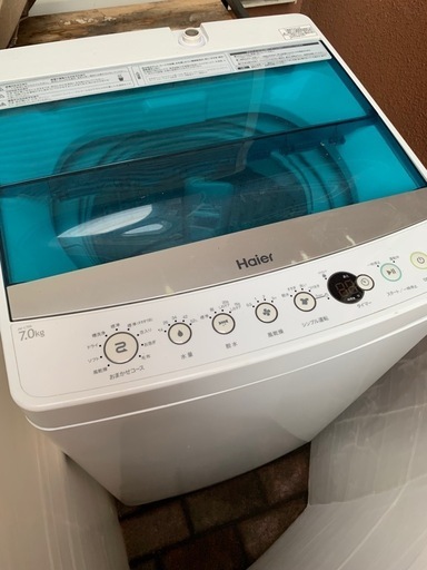 ⭐️³₃✨️お届け設置無料(⛩✨️京都限定 特別価格❣️⛩)❣️少し大きめ7kg❣️フタにキズあり洗濯機Haier 2019年製❣️7kg❣️