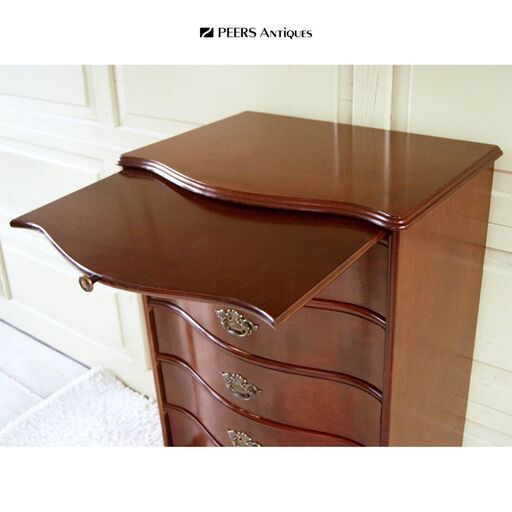 本日までの掲載と特別値引き：高級 木製 ドロープレート付 チェスト