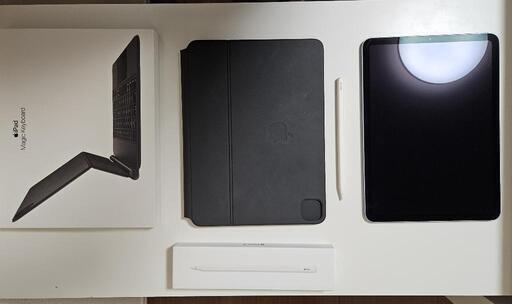 ipad air 4世代 64g wi-fi、Apple pencile 2世代Apple magic keybord cover セット