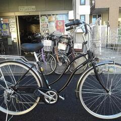 中古自転車3257 27インチ 6段ギヤ LEDダイナモライト キッキー 