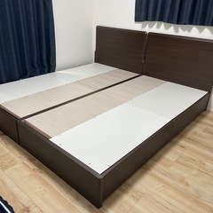 シングルベッド2台】ニトリ収納付き