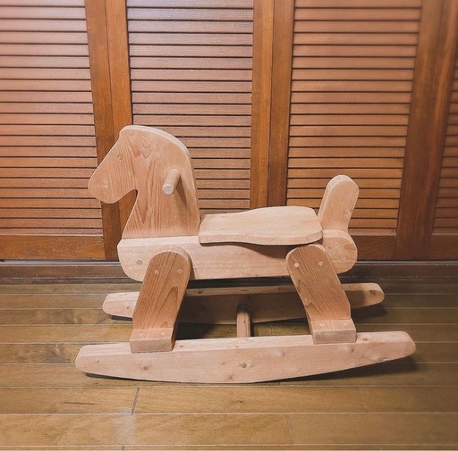 アンティーク風　ハンドメイド　木馬