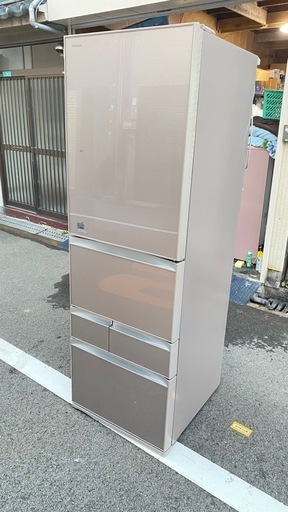 TOSHIBA5ドア冷凍冷蔵庫自動製氷付き