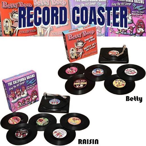 レコード コースターセット【RAISIN / BETTY】