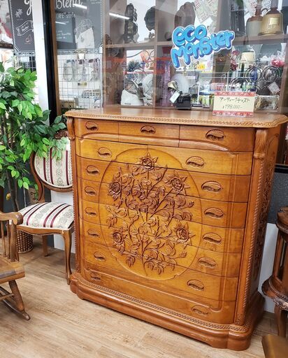 アンティークチェスト　オーダー家具　H122×D50×W118