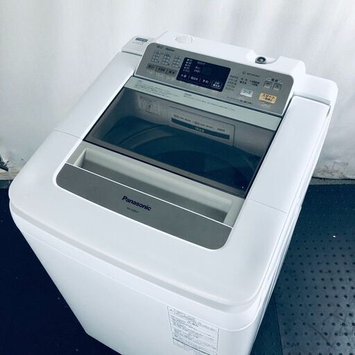 ID:sg218490 パナソニック Panasonic 洗濯機 一人暮らし 大きめ 中古 2014年製 全自動洗濯機 8.0kg ホワイト 送風 乾燥機能付き NA-FA80H1  【リユース品：状態C】【送料無料】【設置費用無料】