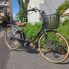 136 ヤマハ新機種電動アシスト自転車pas natura26インチブラウンアルミ