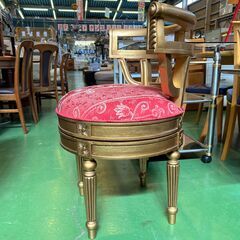 【愛品館八千代店】回転　ゴールド　アームチェア①