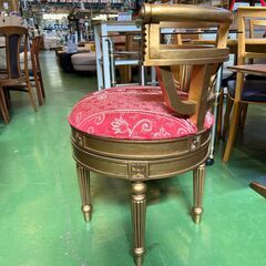 【愛品館八千代店】回転　ゴールド　アームチェア②