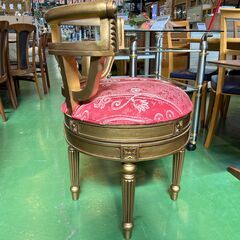 【愛品館八千代店】回転　ゴールド　アームチェア②