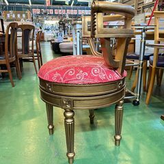 【愛品館八千代店】回転　ゴールド　アームチェア③