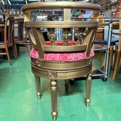 【愛品館八千代店】回転　ゴールド　アームチェア③