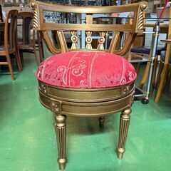 【愛品館八千代店】回転　ゴールド　アームチェア③