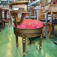 【愛品館八千代店】回転　ゴールド　アームチェア③