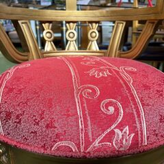 【愛品館八千代店】回転　ゴールド　アームチェア④