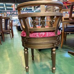 【愛品館八千代店】回転　ゴールド　アームチェア④