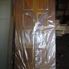 2 建具 新品保管品 昭和レトロ ドア 木彫室内ドア トーヨーサッシ