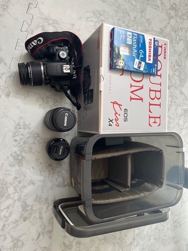 Canon ダブルズームキットX4 レンズ、SDセット（美品）