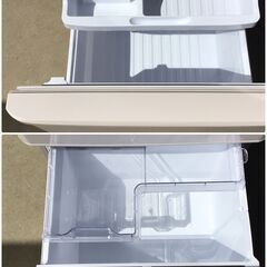 71【美品】シャープ SHARP 冷蔵庫 ファミリー 2016年製 3ドア 350L ホワイト ファン式 両方開き SJ-PW35C-C