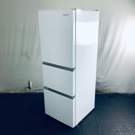 ID:rd24242 【自社配送エリア内限定】ハイセンス Hisense 冷蔵庫 ファミリー 中古 2019年製 3ドア 282L ホワイト ファン式 右開き HR-D2801W  【リユース品：状態B】【送料無料】【設置費用無料】