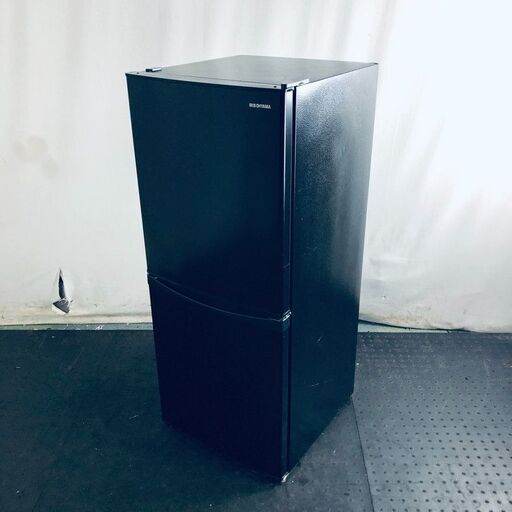 ID:re11072 アイリスオーヤマ IRISOHYAMA 冷蔵庫 一人暮らし 中古 2022年製 2ドア 142L ブラック 直冷式 右開き IRSD-14A-B  【リユース品：状態C】【送料無料】【設置費用無料】