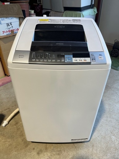日立　縦型洗濯乾燥機　全自動洗濯機　ビートウォッシュ　大容量洗濯８．０ｋｇ　乾燥４．５ｋｇ　自動おそうじ　乾燥機能搭載　ホワイト　ＢＷ－Ｄ８ＳＶ