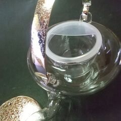 HARIO　地炉利　ちろり　冷酒器　ガラス　銀製　新品未使用