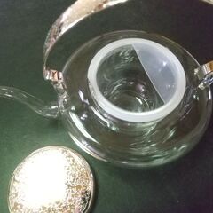 HARIO　地炉利　ちろり　冷酒器　ガラス　銀製　新品未使用