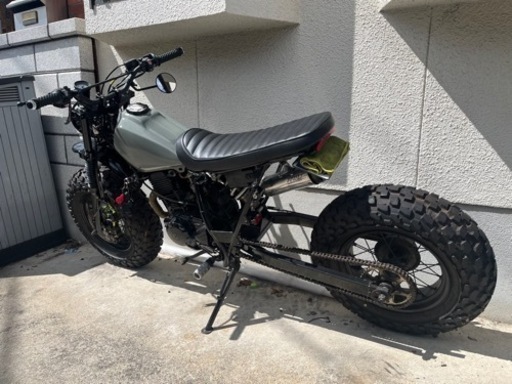 tw200 フロントホイールファット化　ロンスイ　カスタム車