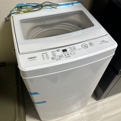 【済】AQUA洗濯機5.0kg 2022年製