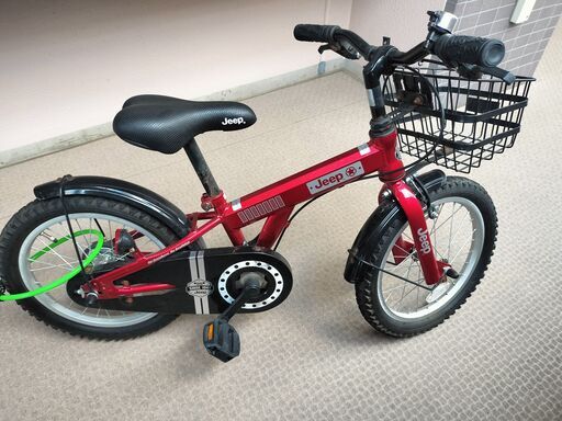 子供用自転車　Jeep-16インチ　赤色　鍵付き