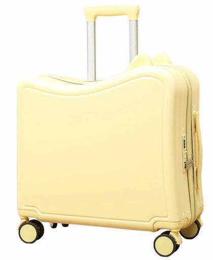 特別セール❢  20%値引き ✨大人気✨ 子ども用 スーツケース キャリー 43L 乗れる イエロー 47×44×23