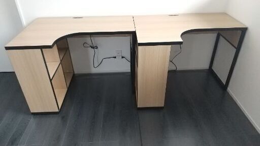 【値下げ】【美品】ニトリ収納スペース付Ｌ型デスク
