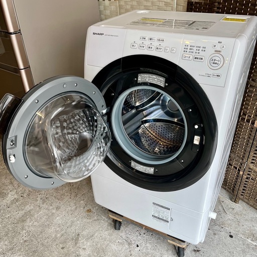 《売約済》【武蔵小山店】 2023年製 シャープ SHARP ES-S7H-WL 　ES-S7H　ES-S7　[ ドラム式洗濯乾燥機（洗濯7kg・乾燥3.5kg） プラズマクラスター搭載 左開き ホワイト系 ] ドラム式洗濯乾燥機 ドラム式洗濯乾燥機　ドラム洗濯機　ドラム式洗濯機　洗濯機　乾燥機　乾燥付き　乾燥機能付き　検　23年　高年式　まとめ洗い マンション　タイプ　一人暮らし  運搬無料エリア有 / 品川区 リサイクルショップ ランバールーム 武蔵小山店  ◀︎ 武蔵小山パルム 戸越銀座 隣