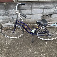 引き渡し日からすぐに使えます‼☆※2024年10月上旬前タイヤチューブ交換（7千円強）※自転車（サイクルベースアサヒ購入・青ママチャリ）※防犯登録書き換え料含みます