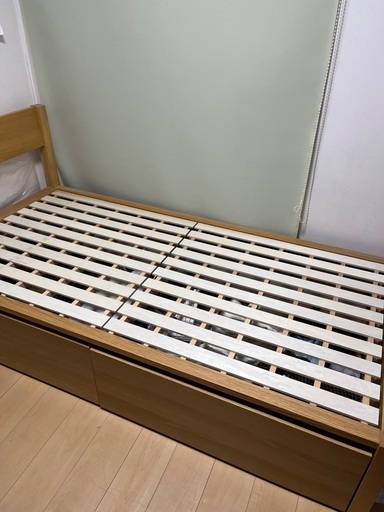 無印良品　シングルベッドフレーム　引き出し付き