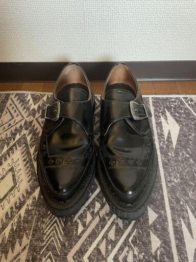GEORGE COXとんがりラバーソールほぼ新品 ブラックインターレース【別注】