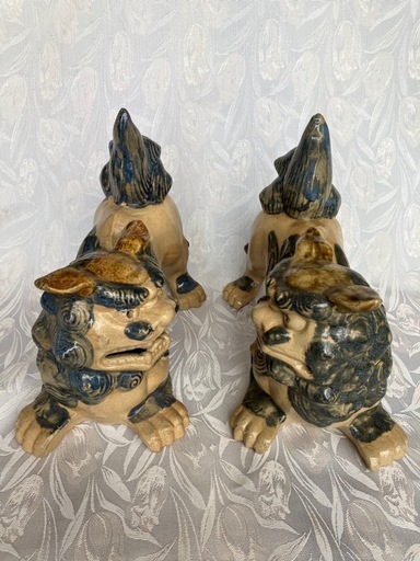 美品　シーサー置物