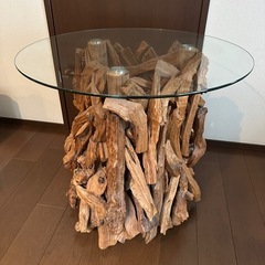 カナダ直輸入　ガラステーブル