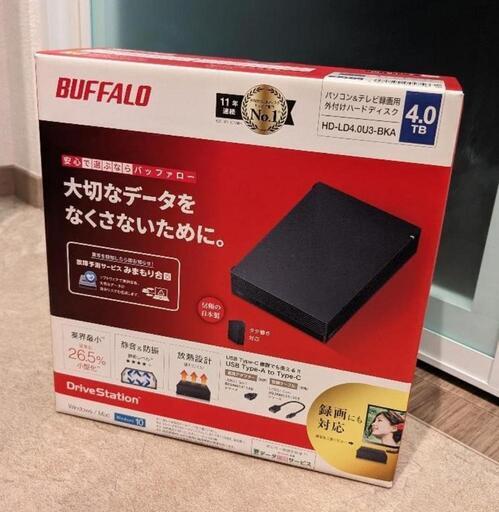 新品・未使用 BUFFALO HD-LD4.0U3-BKA 外付けHDD 4TB