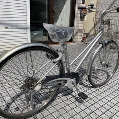 【26インチ自転車】パナソニック製　アルミフレーム　タフタイヤ使用❗️内装3段変速　LEDオートライト付　BAA認定車❗️サドル新品❗️若林自転車　膳所店　SALE中❗️