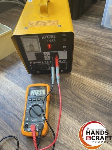 【中古】リョービ トランス トランサ T-312 定格容量:3kVA 昇圧/(入力)100V→(出力)115V、(入力)87V→(出力)100V、降圧/(入力)単相200V→(出力)115V・100V、(入力)174V→(出力)100V・87V