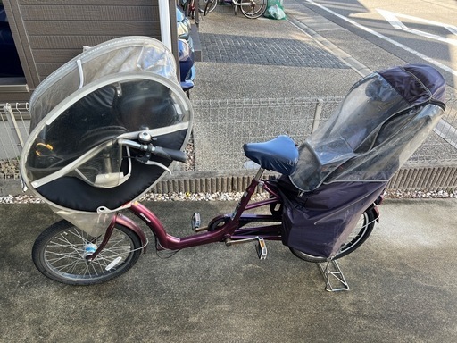 自転車前後子乗せ付き  丸石サイクル ふらっかーずシュシュ 非電動子乗せ自転車\n