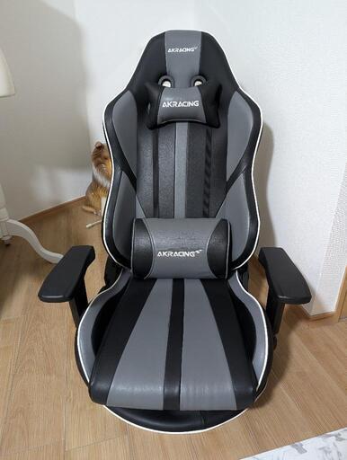 AK RACING?ゲーミング回転座椅子 チェア ブラック×グレー定価49800 